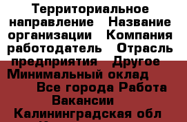 Территориальное направление › Название организации ­ Компания-работодатель › Отрасль предприятия ­ Другое › Минимальный оклад ­ 35 000 - Все города Работа » Вакансии   . Калининградская обл.,Калининград г.